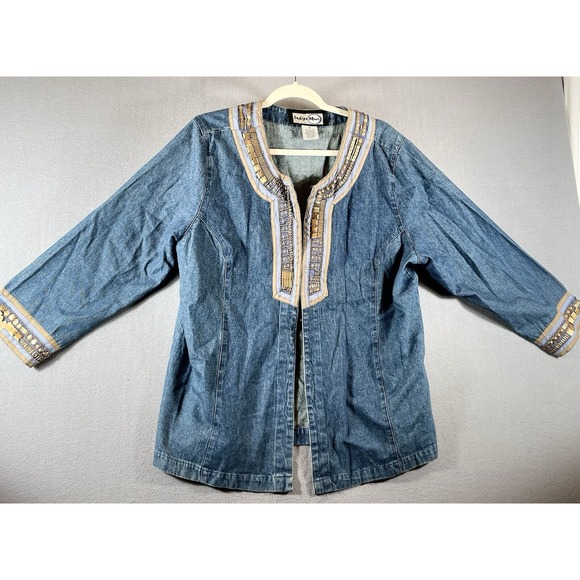 Indigo Jackets & Blazers - Indigo Moon Jacket‎ Womens Denim 1X